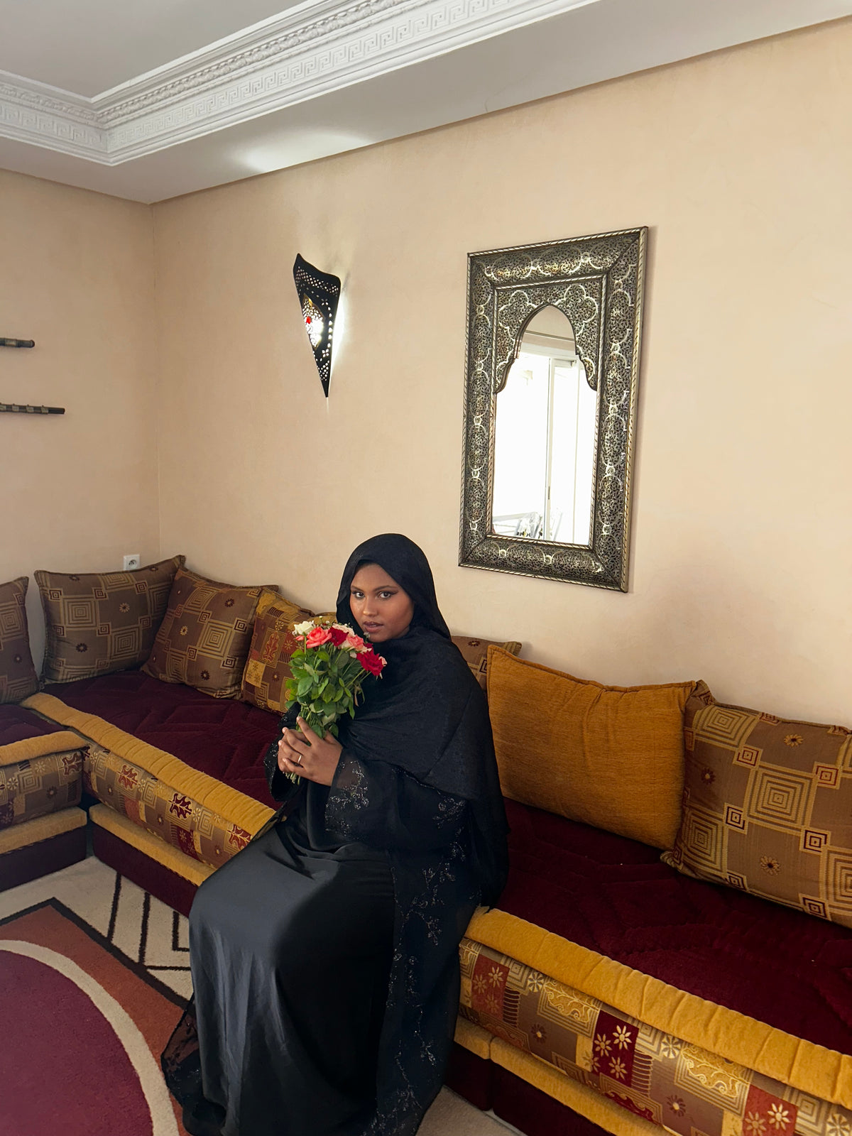 Nala: 3 Piece Floral Abaya Set