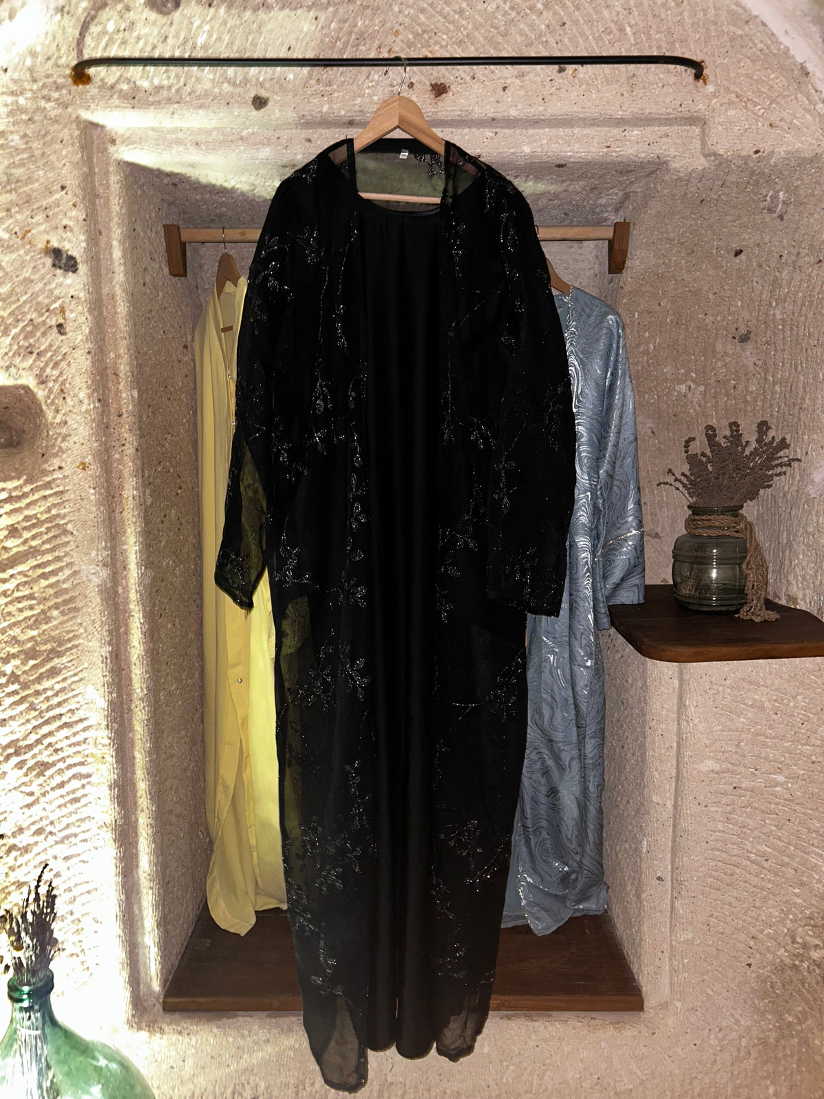 Nala: 3 Piece Floral Abaya Set