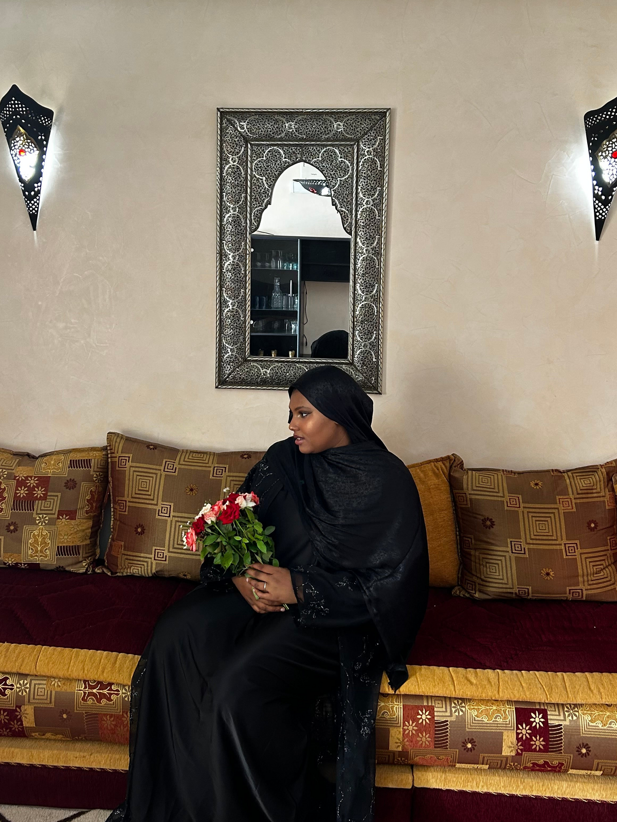 Nala: 3 Piece Floral Abaya Set