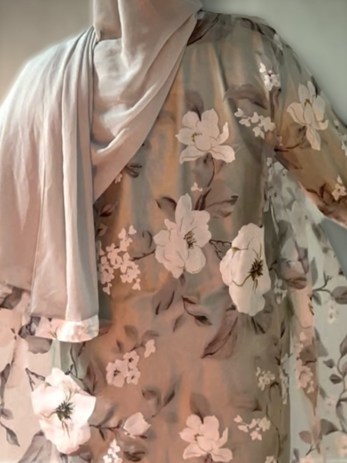 Nala: 3 Piece Floral Abaya Set