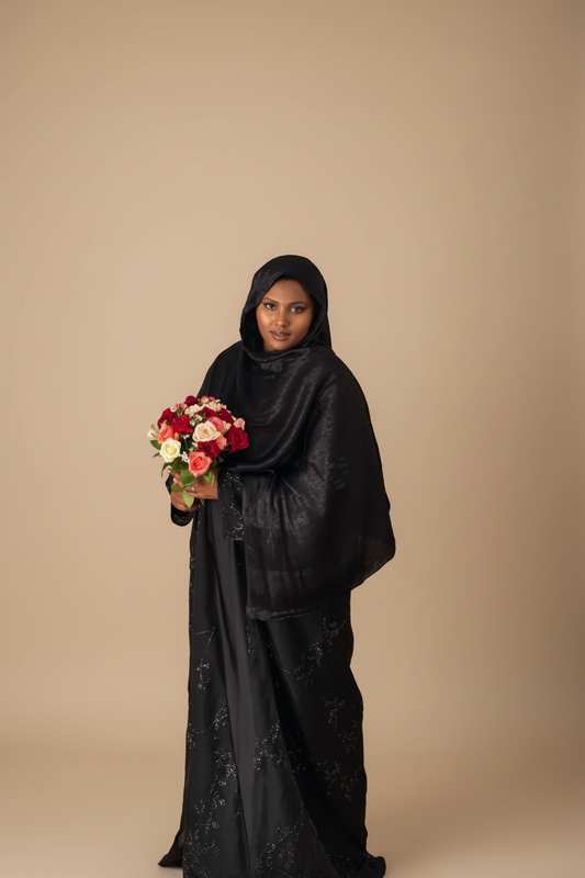 Nala: 3 Piece Floral Abaya Set